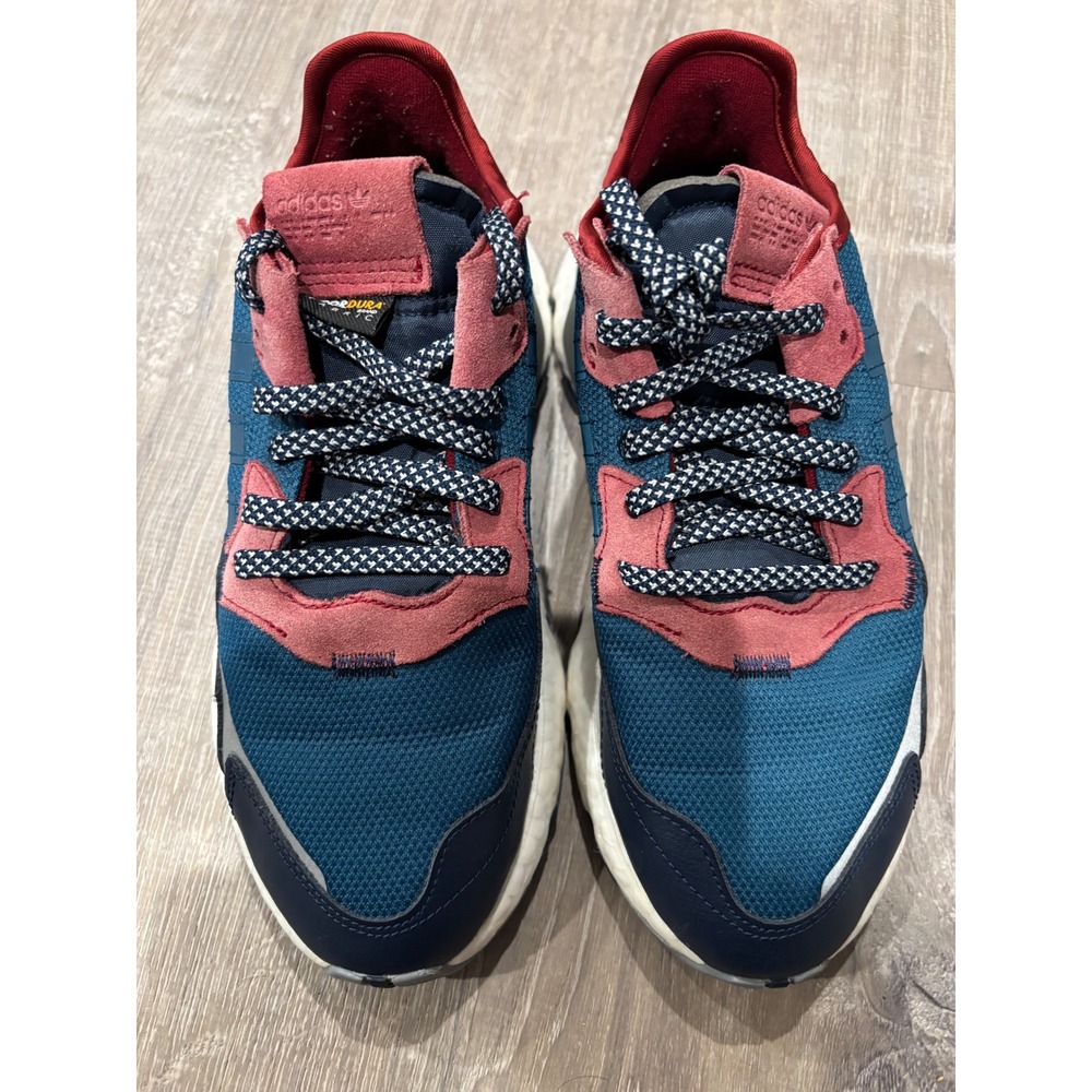 Adidas Nite Jogger Boost Sneakers Blue Red Cordura Mens Shoes‎